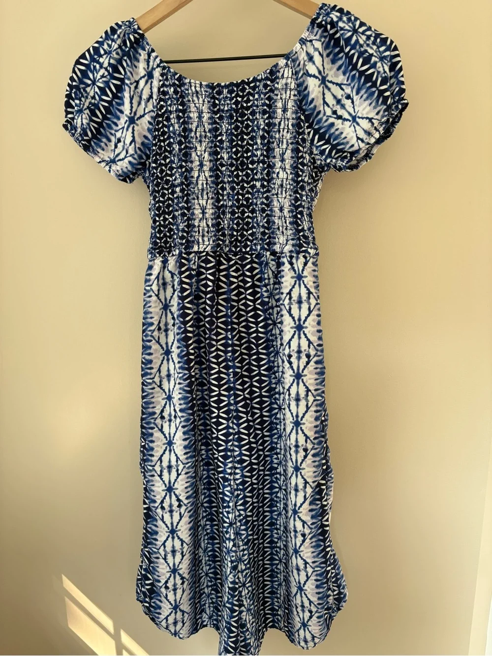 JUSTICE Navy and White Jumpsuit Cropped Wide-Leg 100% Viscose Girls Size 12